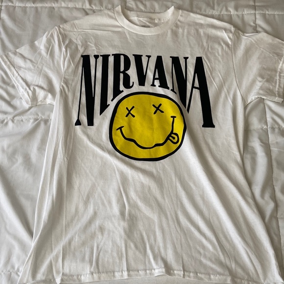 This is a medium sized Nirvana white t-shirt. - Picture 1 of 5